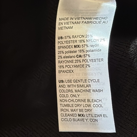 Chico's Ribbed Knit Structured Tunic Top Black - Picture 6 of 10